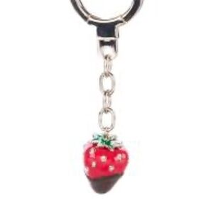 Kate Spade Chocolate Dipped Strawberry keychain EUC